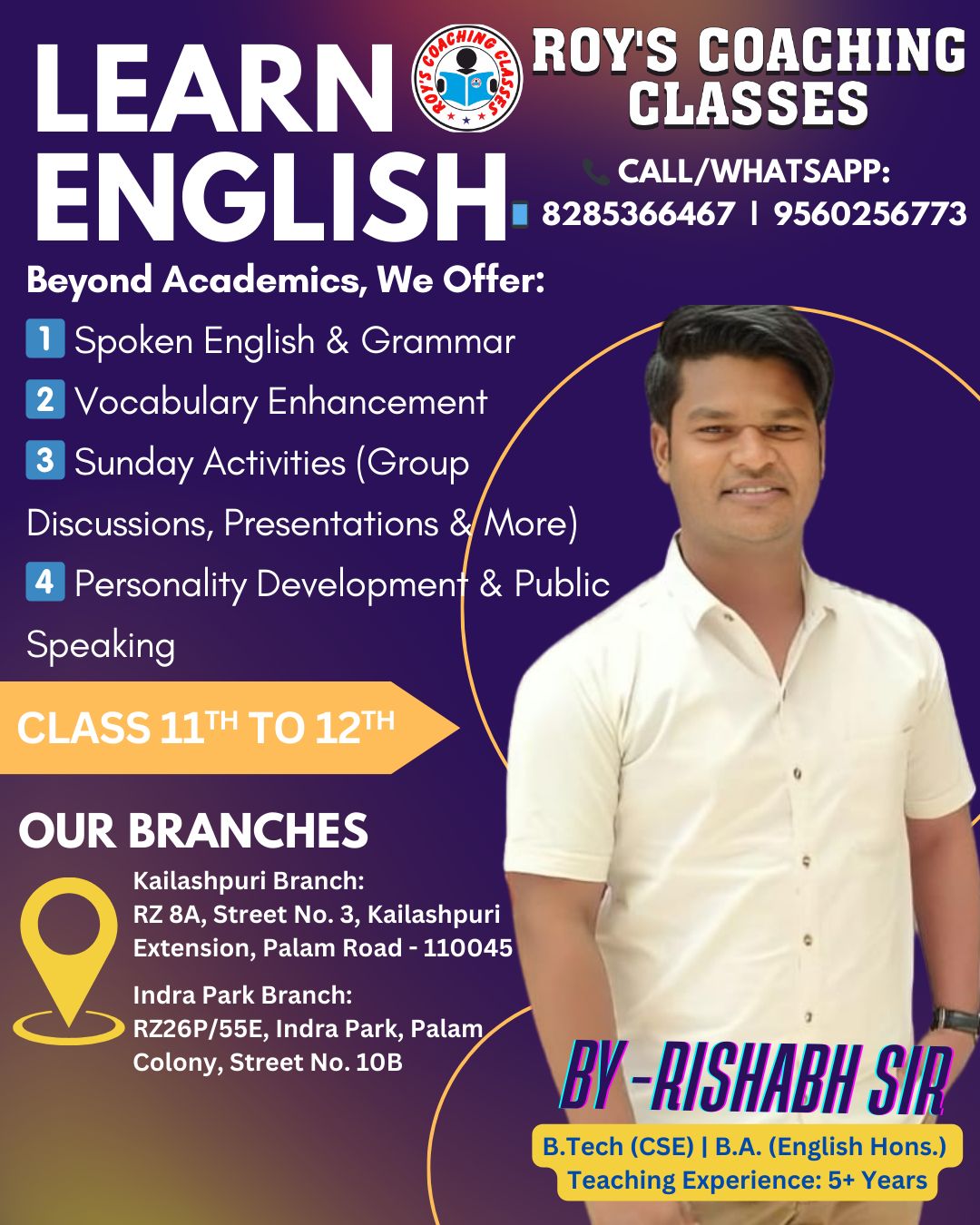 Roy's Coaching Classes Delhi — Expert Faculty 35 Years Experience